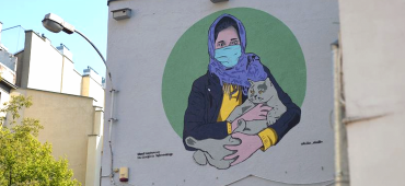 Hajera - mural przypominający o sytuacji w Usnarzu Górnym