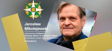 Jarosław Mikołajewski z odznaczeniem od Prezydenta Włoch