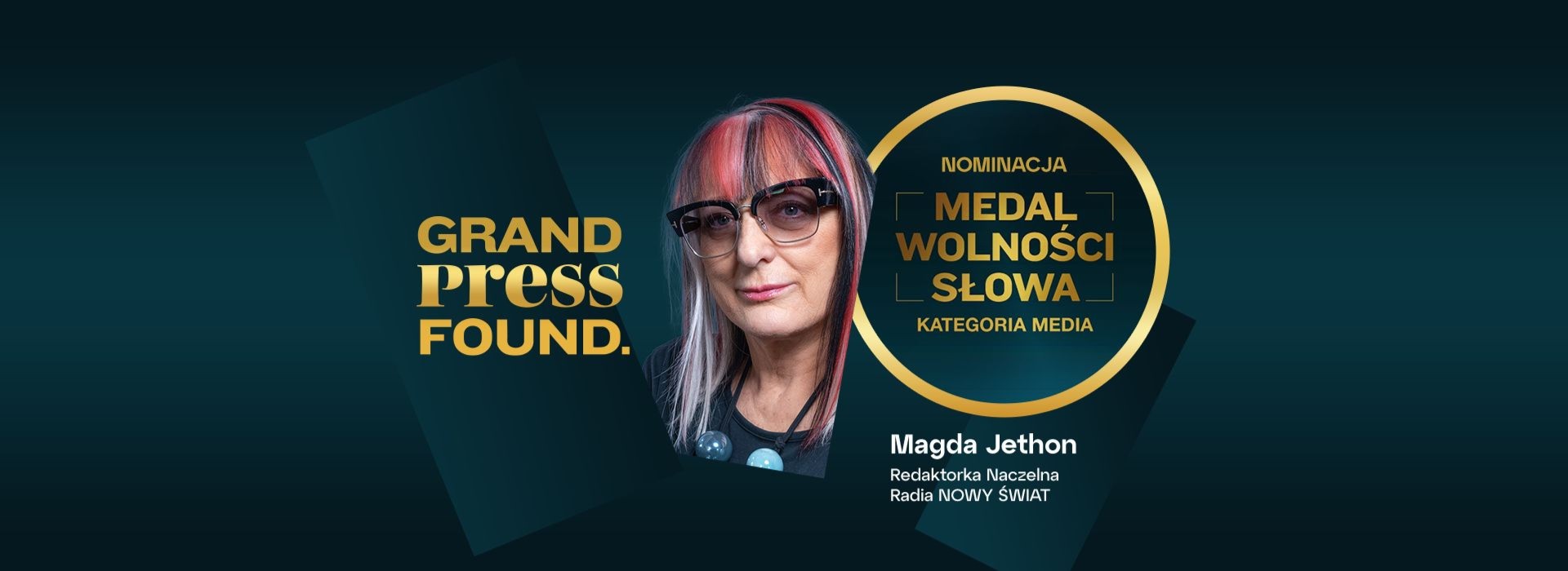 Magda Jethon nominowana do Medalu Wolności Słowa 2025