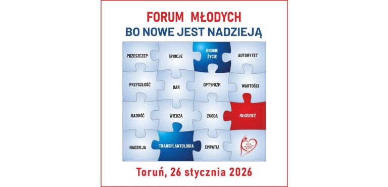 Forum Młodych - BO NOWE JEST NADZIEJĄ. Z młodzieżą o donacji i transplantacji narządów