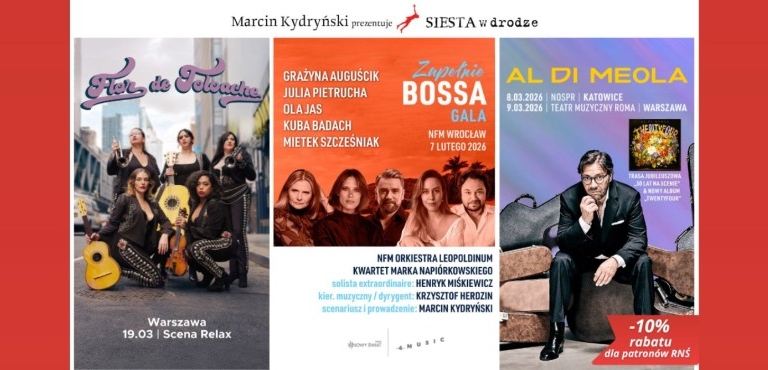 Koncerty Siesty w drodze z 10% rabatem dla Patronów Radia Nowy Świat!
