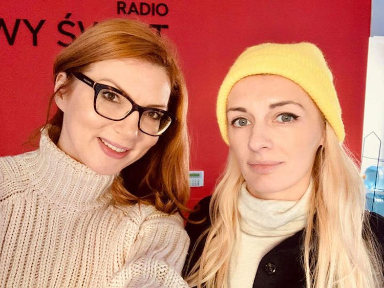 Eliza Michalik i Magdalena Kostyszyn w radiu Nowy Świat