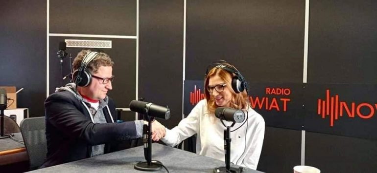 Eliza Michalik i Grzegorz Nawrocki w radiu Nowy Świat