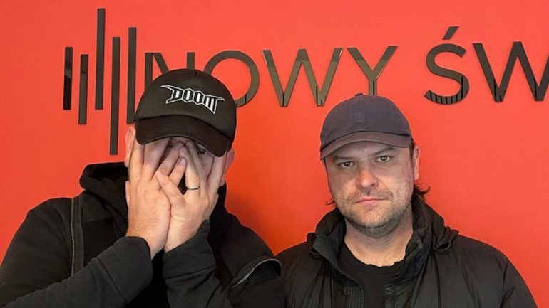 Jacek Nizinkiewicz i Piotr Waglewski "Fisz" w radiu Nowy Świt