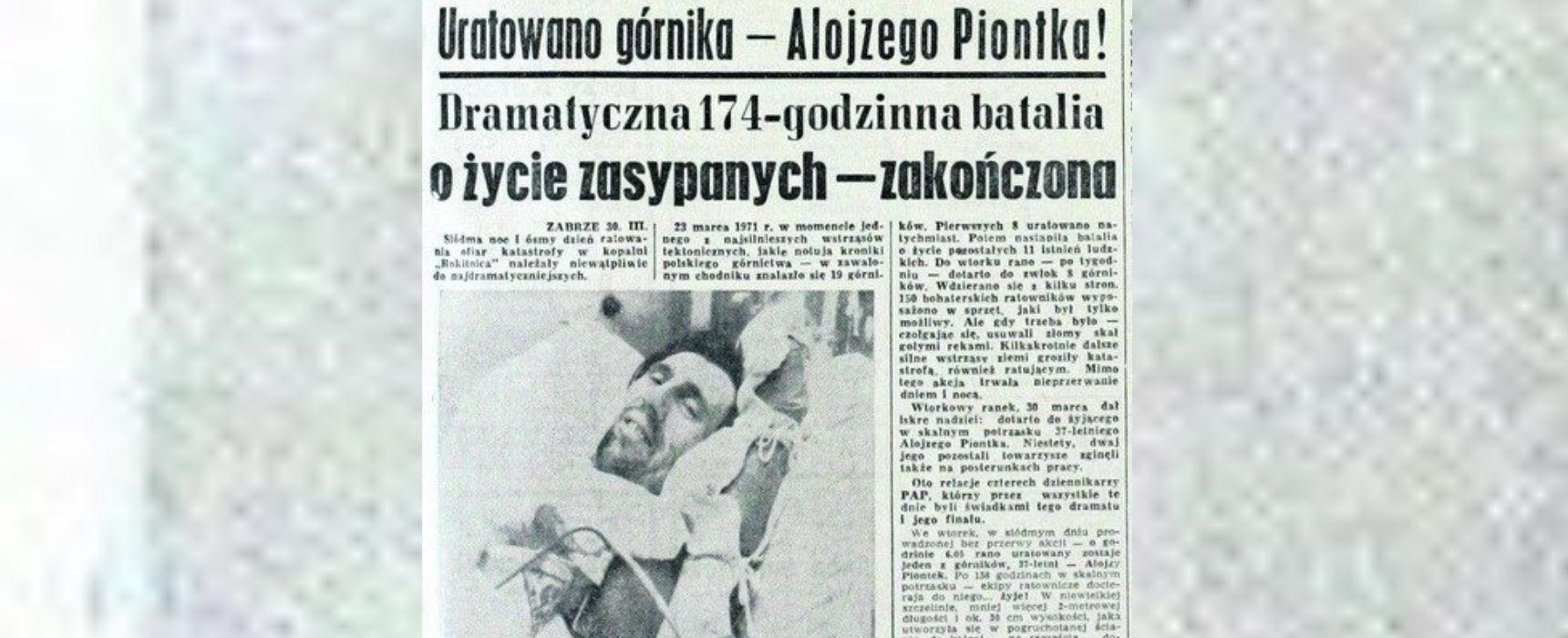 [sob. 15:00] Niezwykła akcja ratunkowa w kopalni Rokitnica w 1971 r. / Stulecie dziwów